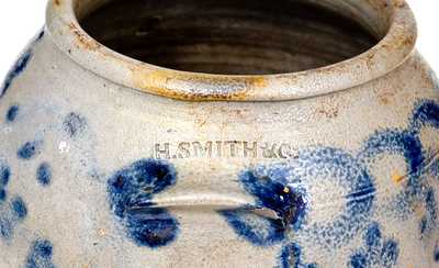 1 1/2 Gal. H. SMITH & CO., Alexandria, VA Stoneware Jar w/ Floral Decoration