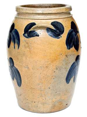 1 Gal. Stoneware Jar w/ Profuse Floral Decoration, Baltimore, MD, circa 1840