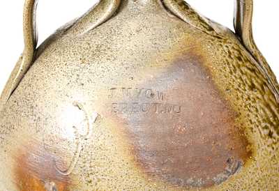 Rare J. M. YOW / ERECT, NC Double-Handled Stoneware Jug