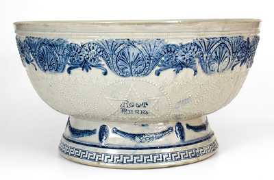 Outstanding Large-Sized Stoneware ROOT BEER Bowl, Whites Utica, Circa 1890