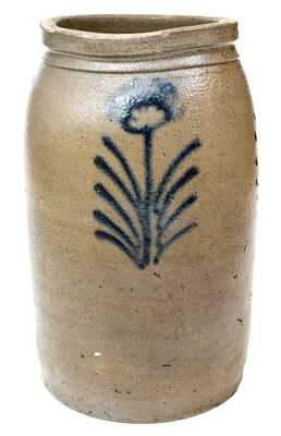 Unusual Early Strasburg, VA Stoneware Jar, probably Philip Byers, circa 1840