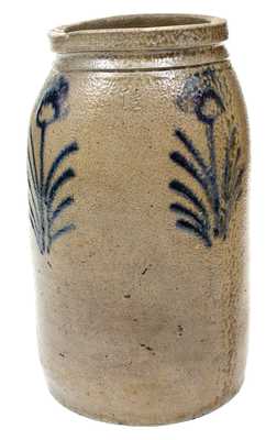 Unusual Early Strasburg, VA Stoneware Jar, probably Philip Byers, circa 1840