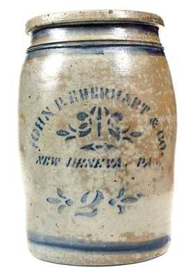 JOHN P. EBERHART & CO. / NEW GENEVA, PA Stoneware Jar