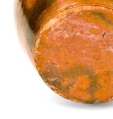 Rare G. S. (George Smith, Woodward, Centre County, Pennsylvania) Redware Jug