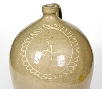 Attrib. Thomas Chandler, Edgefield District, SC Stoneware Jug with Slip Decoration