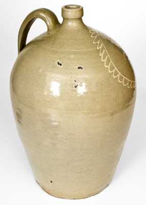 Attrib. Thomas Chandler, Edgefield District, SC Stoneware Jug with Slip Decoration