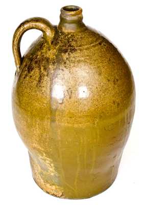 Scarce L. MILES 2 Gal. Stoneware Jug, Lewis Miles, Stony Bluff, Edgefield District, SC