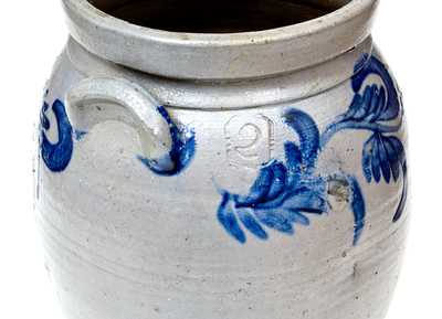 Attrib. Coffman Family, Elkton, Rockingham County, VA Stoneware Jar with Bold Cobalt Decoration
