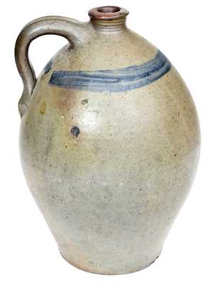 2 Gal. Stoneware RUM Jug att. Branch Green, Philadelphia, PA, circa 1820