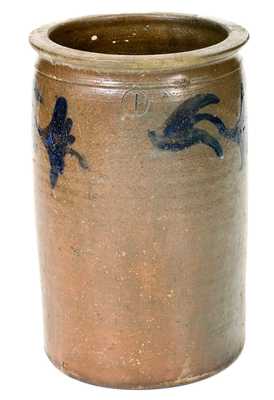 Rockingham County, Virginia Stoneware Jar with Floral Decoration, circa 1870
