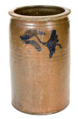 Rockingham County, Virginia Stoneware Jar with Floral Decoration, circa 1870