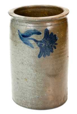 Rockingham County, Virginia Stoneware Jar with Floral Decoration, circa 1870