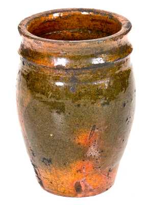 Fine Miniature Rockingham County, VA Redware Jar