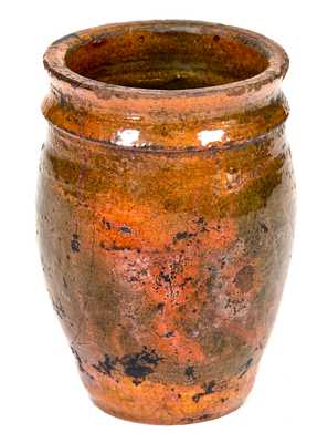 Fine Miniature Rockingham County, VA Redware Jar