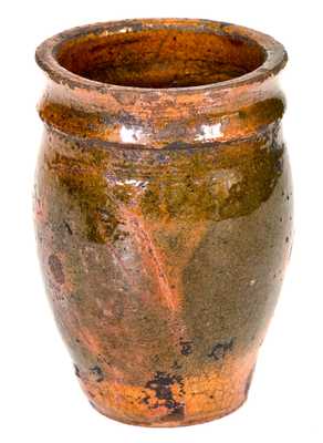 Fine Miniature Rockingham County, VA Redware Jar