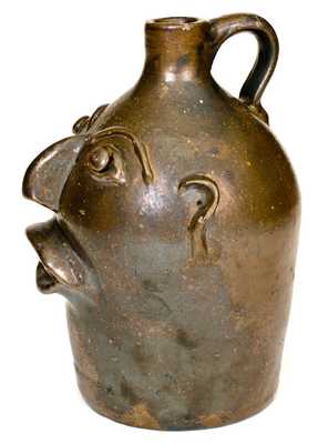 BROWN POTTERY, Arden, NC Stoneware Face Jug