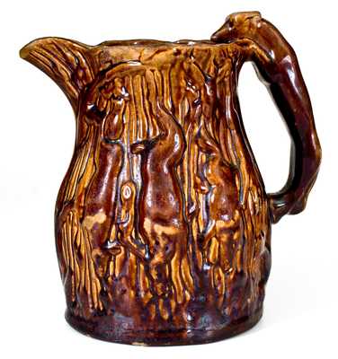 Extremely Rare ABRAHAM MILLER, Philadelphia, PA Rockingham Ware Pitcher