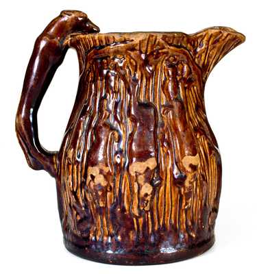 Extremely Rare ABRAHAM MILLER, Philadelphia, PA Rockingham Ware Pitcher