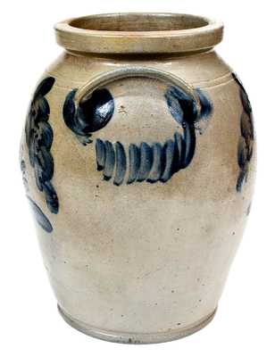 1 Gal. Philadelphia, PA Stoneware Jar w/Floral Decoration, circa 1840