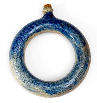 Fine North Carolina Stoneware Ring Jug with Cobalt Decoration, possibly Craven, late 19th Century