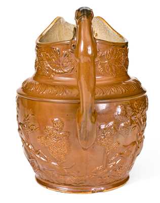 AMERICAN POTTERY CO. / JERSEY CITY, N.J. Stoneware Hound-Handled Pitcher