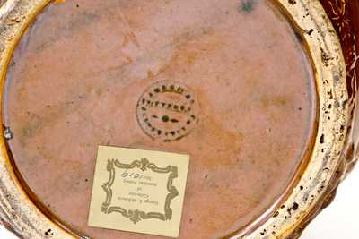 Exceptional AMERICAN POTTERY / JERSEY CITY, N.J. Large-Sized Stoneware Hunt Scene Pitcher