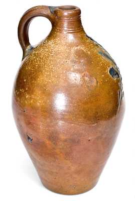 1 Gal. Manhattan Stoneware Jug w/ Fine Incised Floral Decoration, circa 1800