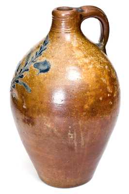 1 Gal. Manhattan Stoneware Jug w/ Fine Incised Floral Decoration, circa 1800