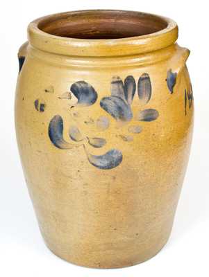 Rare attrib. J. Swank, Johnstown, PA "1887" Stoneware Jar