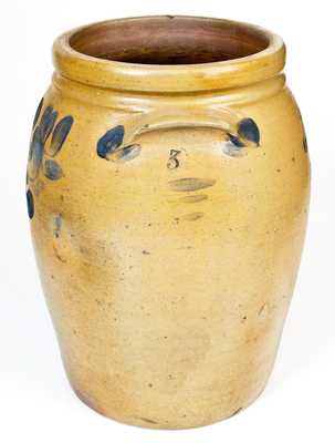 Rare attrib. J. Swank, Johnstown, PA "1887" Stoneware Jar