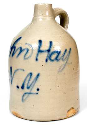 1 Gal. John Hay / N.Y. Stoneware Political Jug