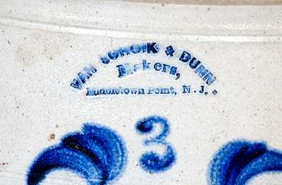 Scarce VAN SCHOIK & DUNN / MIDDLETOWN POINT, NJ Stoneware Crock