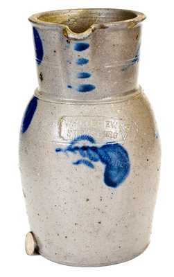 W. H. LEHEW & CO. / STRASBURG, VA Stoneware Pitcher w/ Cobalt Decoration