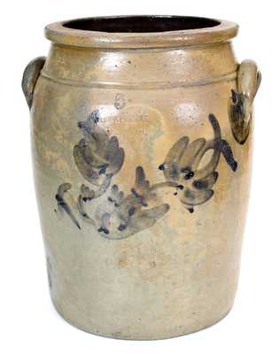 5 Gal. MCKENZIE & JACKSON / BEAVER, PA Stoneware Jar w/ Floral Decoration
