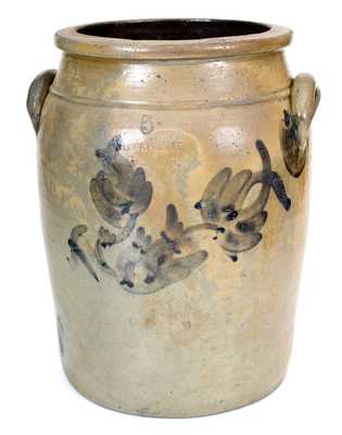 5 Gal. MCKENZIE & JACKSON / BEAVER, PA Stoneware Jar w/ Floral Decoration
