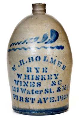 Pittsburgh RYE WHISKEY Stenciled Advertising Jug