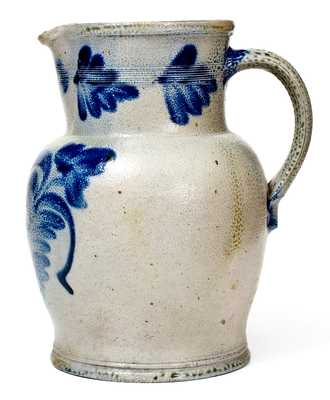 Remmey, Philadelphia Stoneware Pitcher with Floral Decoration