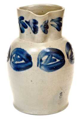 Three-Quart Baltimore, MD Stoneware Pitcher with Bold Cobalt Decoration, circa 1830