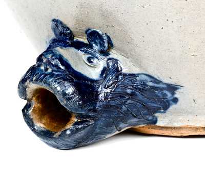 Extremely Rare SAM L. I. IRVINE / NEWVILLE, PA Monumental Stoneware Water Cooler, Bear s Head Spout