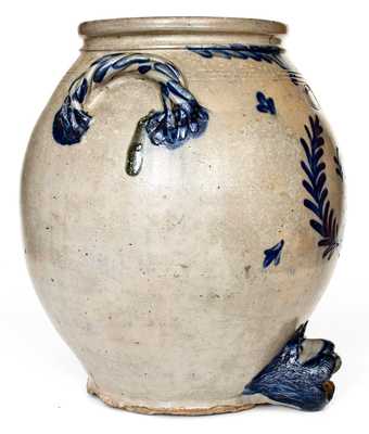Extremely Rare SAM L. I. IRVINE / NEWVILLE, PA Monumental Stoneware Water Cooler, Bear s Head Spout