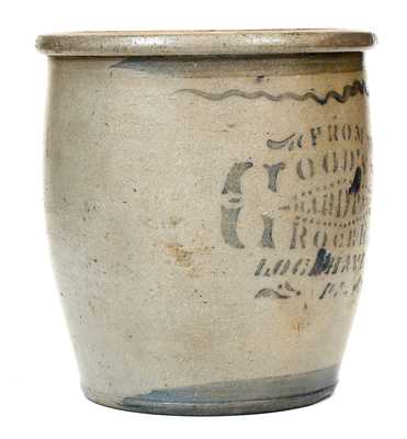 Rare LOCH HAVEN, PA Stoneware Advertising Jar, Greensboro, PA Origin