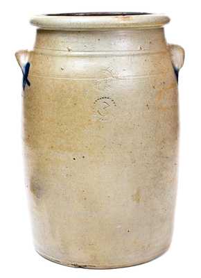 Very Rare FOELL & ALT / EAST BIRMINGHAM, PA Stoneware Jar w/ Impressed Maker s Stamp