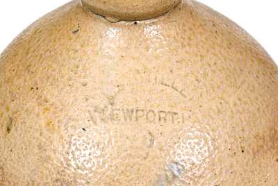 M. & T. MILLER / NEWPORT, PA 2 Gal. Stoneware Jug w/ Floral Decoration