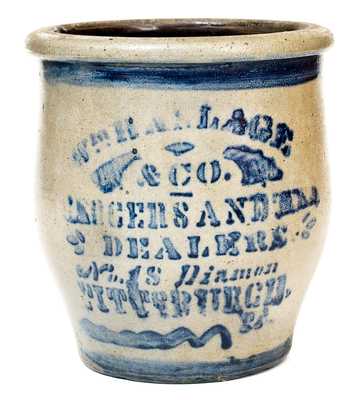 WM. HASLAGE & CO. / GROCERS AND TEA DEALERS / PITTSBURGH, PA Advertising Jar (1 Gal.)