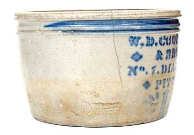 W. D. COOPER / PITTSBURGH, PA Stoneware Advertising Bowl