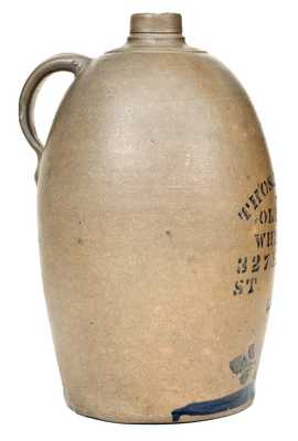 THOS. R. KERR / OLD RYE WHISKEY / PITTS. Western PA Stoneware Advertising Jug