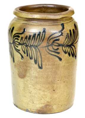 B. C. MILBURN, Alexandria, Virginia, Stoneware Jar w/ Slip-Trailed Floral Decoration