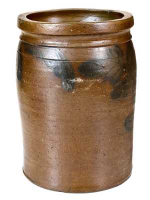 1/2 Gal. B. C. MILBURN, Alexandria, VA, Stoneware Jar with Floral Decoration