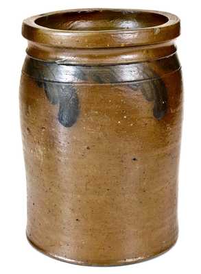 1/2 Gal. B. C. MILBURN, Alexandria, VA, Stoneware Jar with Floral Decoration