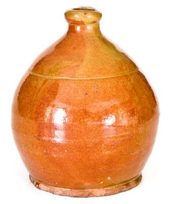 Maine Ovoid Glazed Redware Jug
